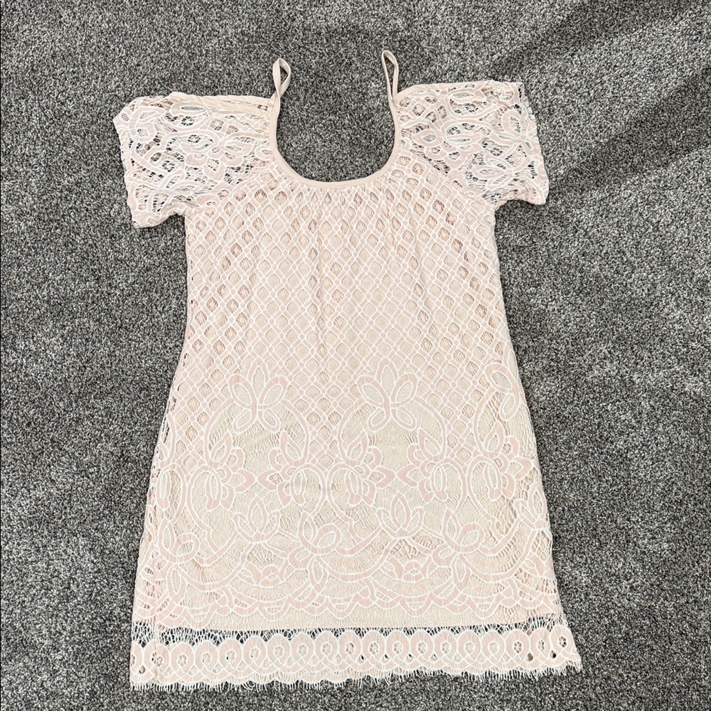 VENUS Soft Pink off the shoulder dress